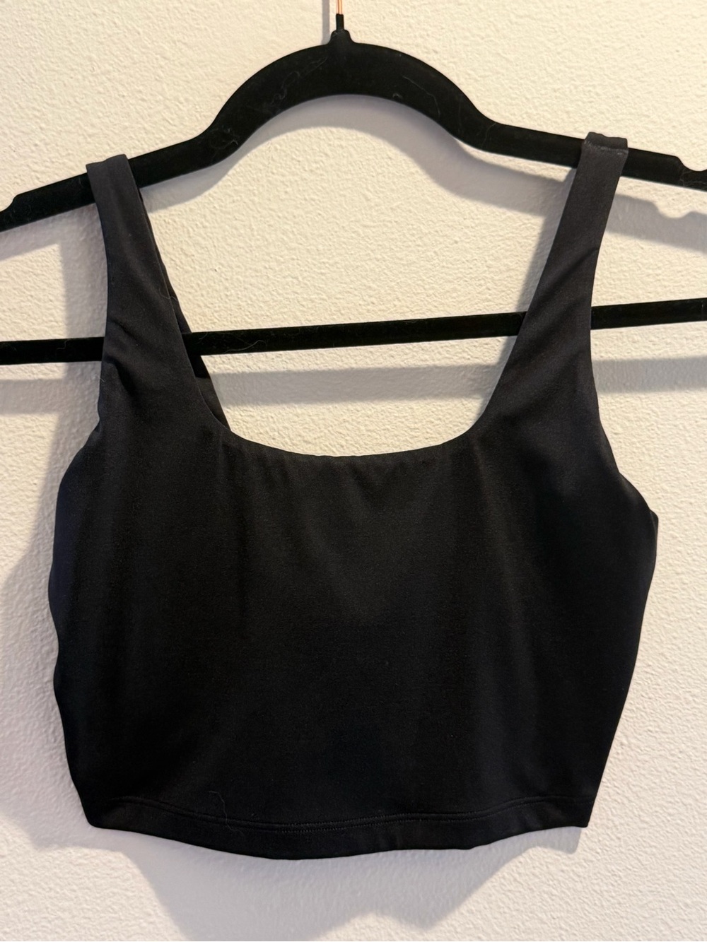 OFFLINE by Aerie Women's Crop Tank Bralette with Twist Back - Black Sz S
